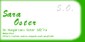 sara oster business card